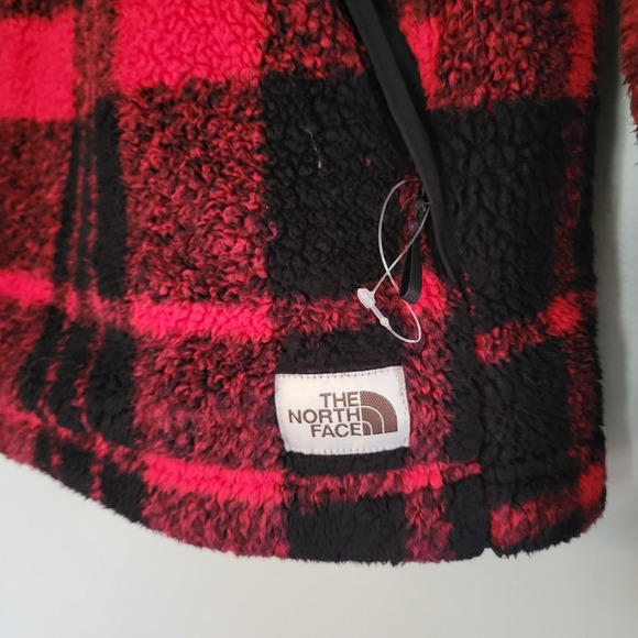 North Face Women's Campshire Sherpa Fleece Pullover Hoodie 1/4 Zip Plaid Small - Picture 5 of 16